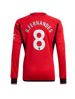 Manchester United Bruno Fernandes #8 Replika Hemmakläder 2023-24 Långärmad